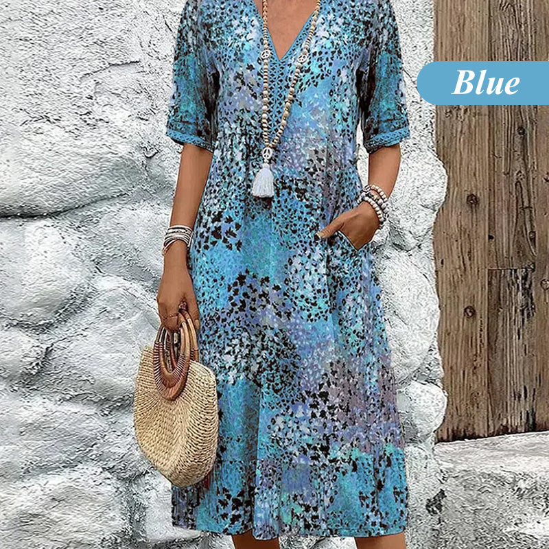 💥2026 Hot Sale 33% OFF🤩Safari Chic Leopard Dress