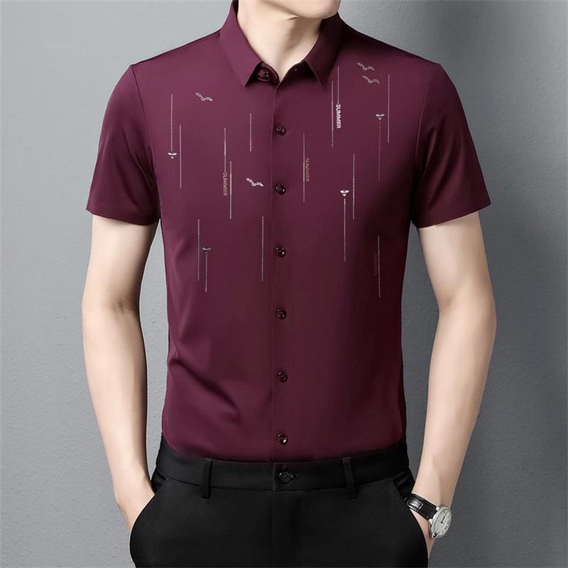 Summer anti-wrinkle silk shirt