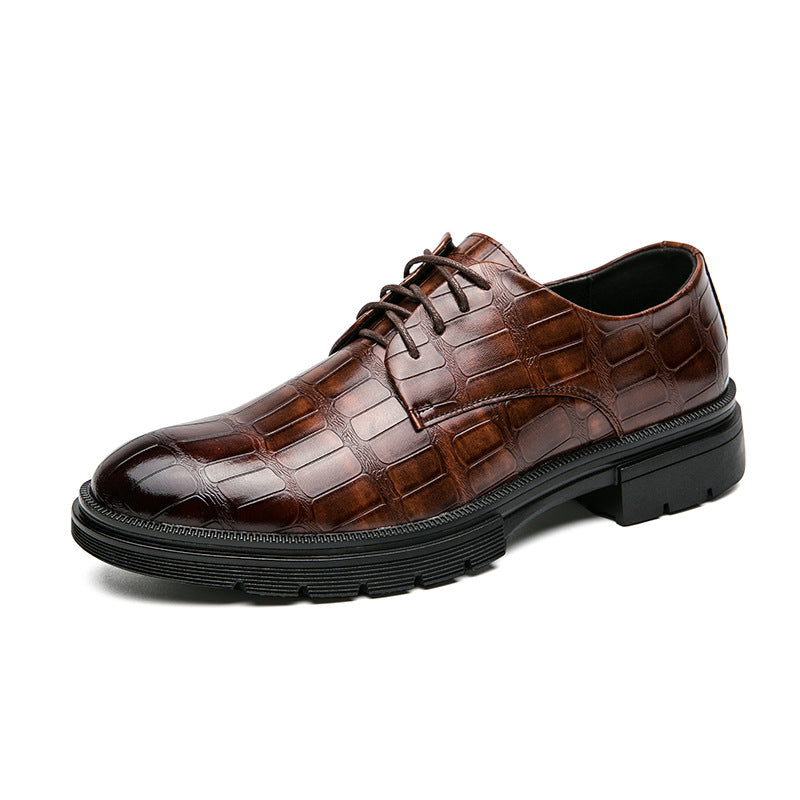 🎁Clearance Sale 50% OFF⏳Men's Fashion Crocodile Print Casual Business Leather Shoes