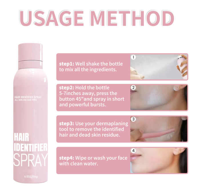 Facial Hair Removal Spray 🪒✨ Gentle Softening & Cleansing Formula for Smooth, Clean Skin