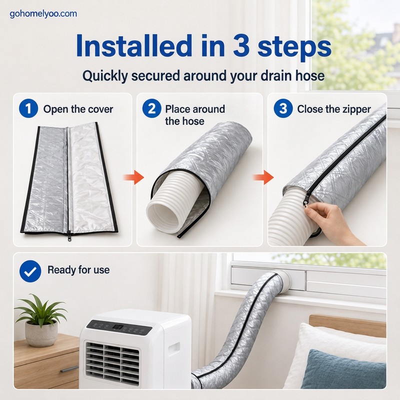 🔥 50% OFF TODAY! ❄️ AC Hose Insulation Cover – A Summer Home Essential ✨ Improve Cooling Efficiency, Reduce Heat Transfer & Stay Comfortable All Season ☀️🏡