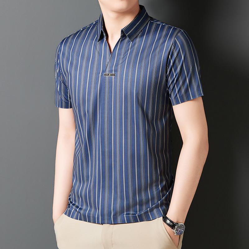 š„2024 New Year's Hot Saleš„Men's Summer Striped Short Sleeve Shirt