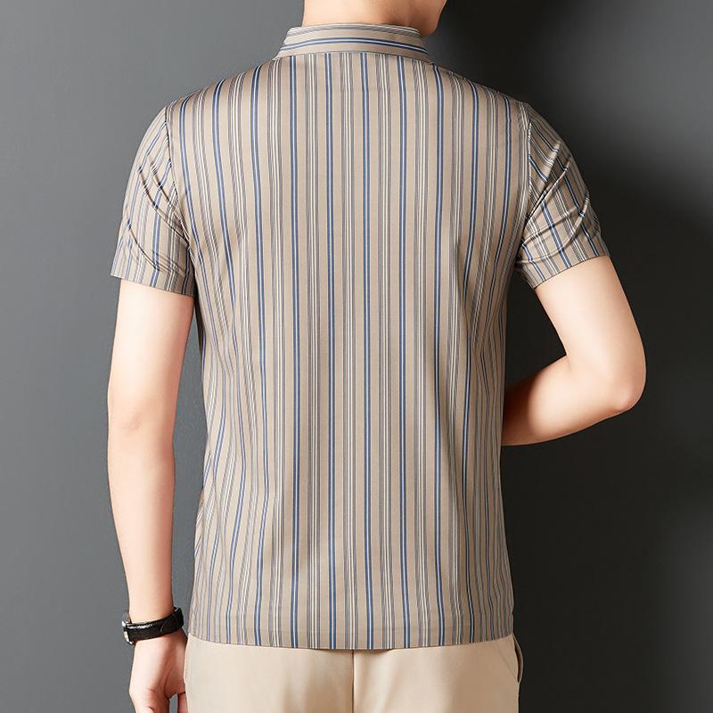 š„2024 New Year's Hot Saleš„Men's Summer Striped Short Sleeve Shirt