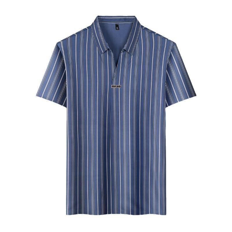 š„2024 New Year's Hot Saleš„Men's Summer Striped Short Sleeve Shirt
