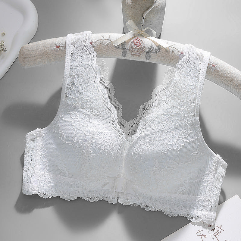 🔥 2026 Fresh Drops | Flat 50% OFF Today! 💸Lace Wireless Front Closure Push-up Bra
