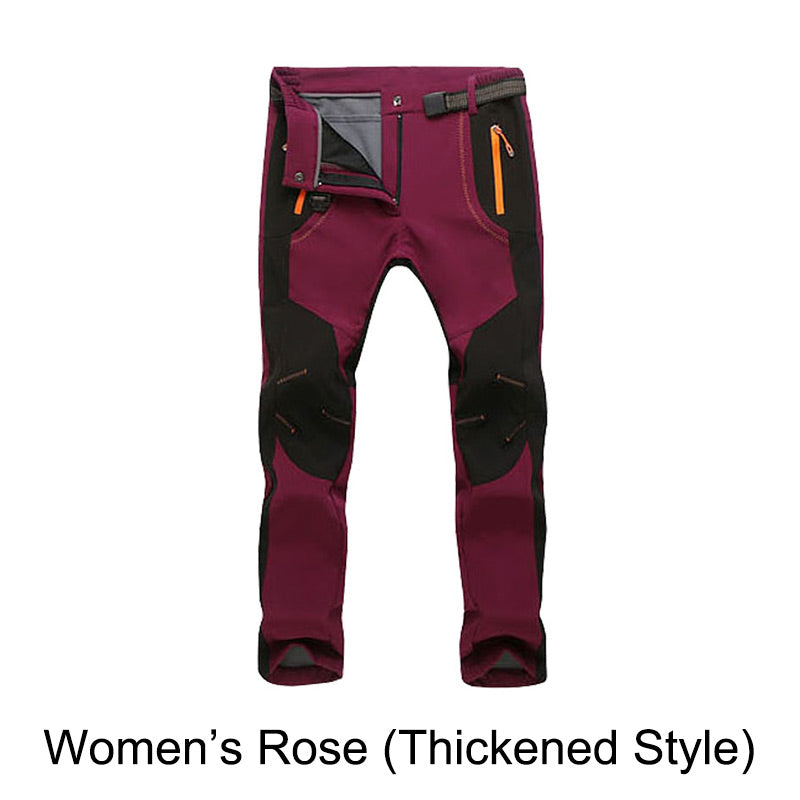 đ„đWindproof Waterproof Warm Elastic Waist Hiking Pants