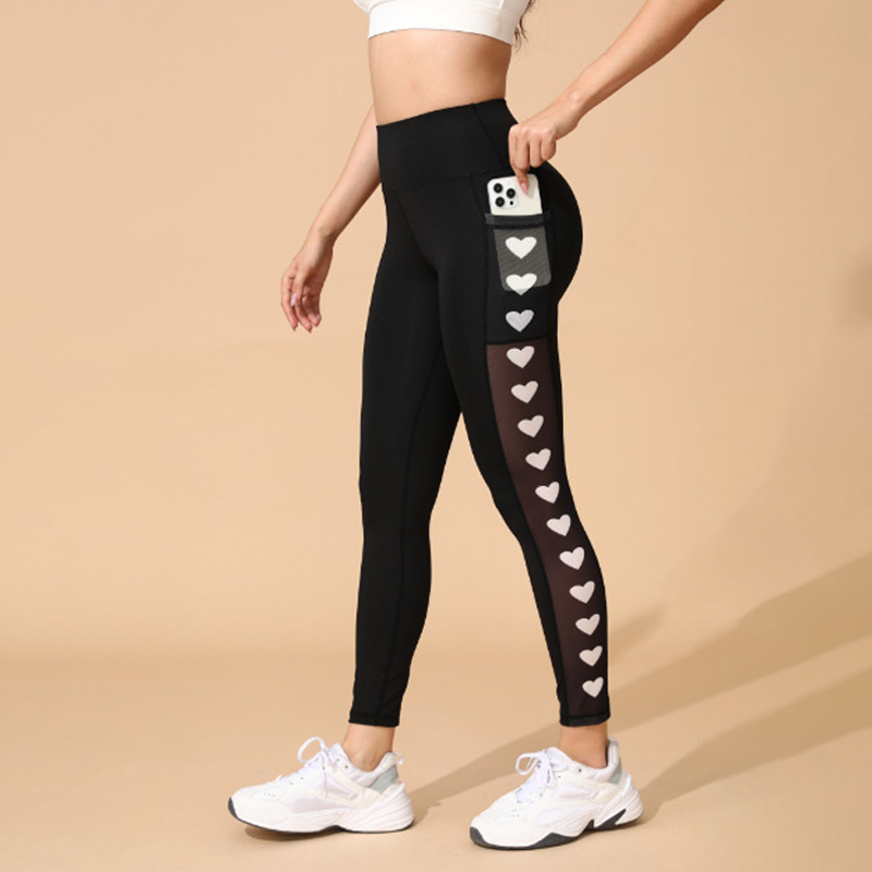 🧘New arrival 40% OFF!💕 Women's Mesh High Waist Yoga Pants – Tummy Control, Side Pocket & Butt-Lifting 🍑