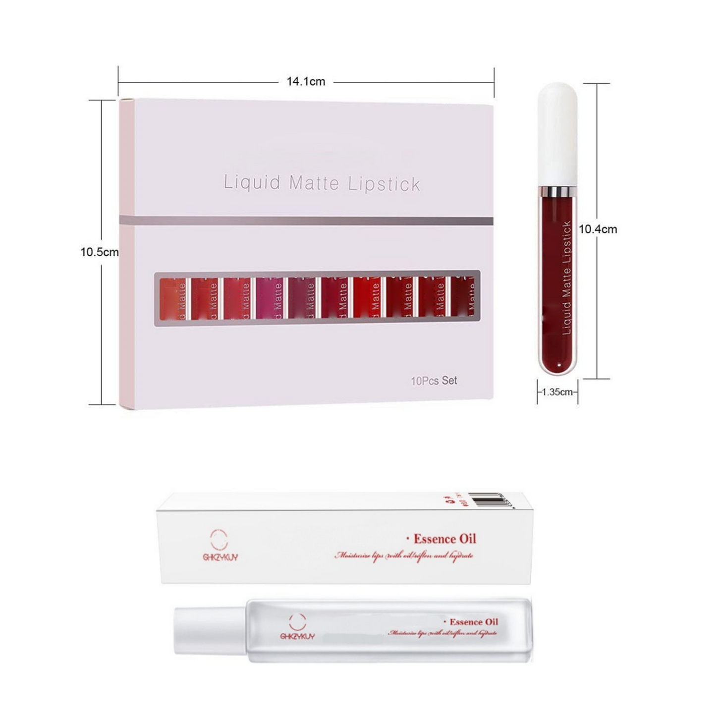⏳Time-Limited Special⏰10Pcs Matte Waterproof Long Lasting Lip Gloss