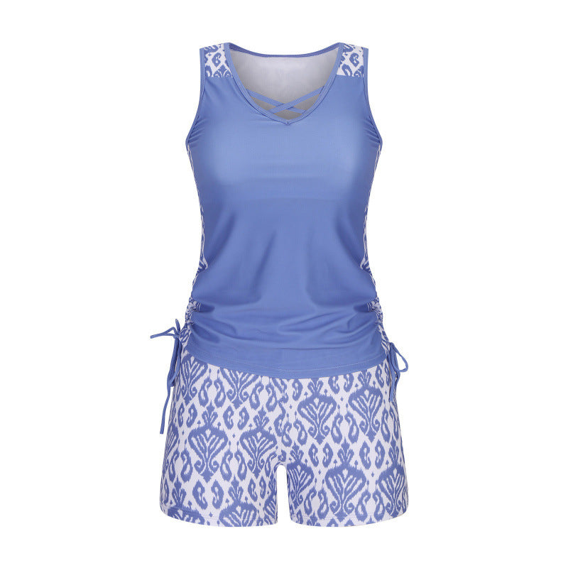 🔥 2026 Fresh Drops | Flat 60% OFF Today! 💸Women's Printed Two-Piece Tankini Swimsuit