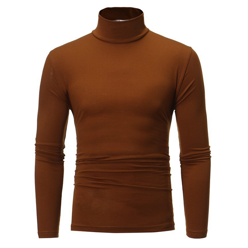 Look Sharper Without Dressing Up — Men's Ultra-Soft Stretch Slim-Fit Mock-Neck Long-Sleeve T-Shirt for a Sleek Silhouette, All-Day Ease, and Classic Everyday Style