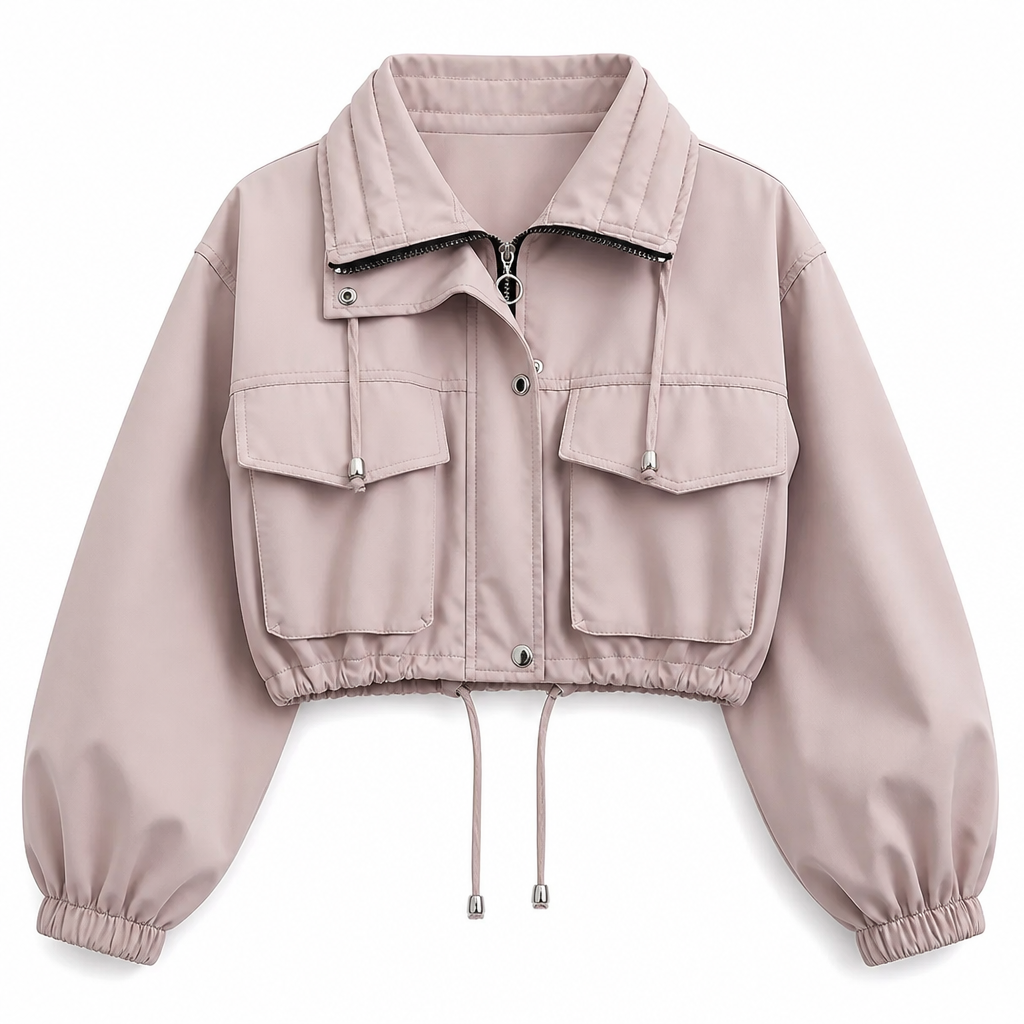 Give Your Everyday Outfits a Fresh Fall Upgrade — Women's Chic Short Zip-Up Jacket with a Clean Solid-Color Design, Flattering Short-Length Silhouette, and Timeless Casual Style