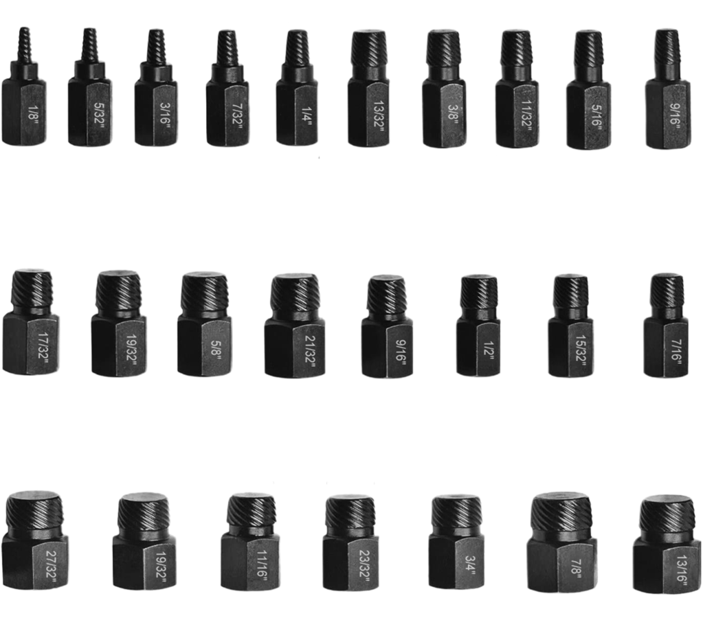Juego de extractores de tornillos y pernos