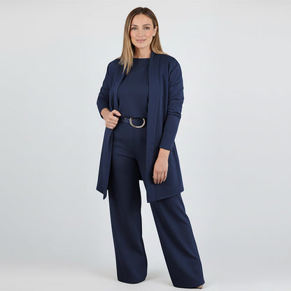 🔥2026 Hot Sale 50% OFF✨Elegant 3-piece set including long cardigan, top and pants💞