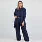 🎉50% OFF🥳Elegant Longline Cardigan 3-Piece Set – Soft Fabric, Chic Top & Pants for Office Commute & Daily Outings