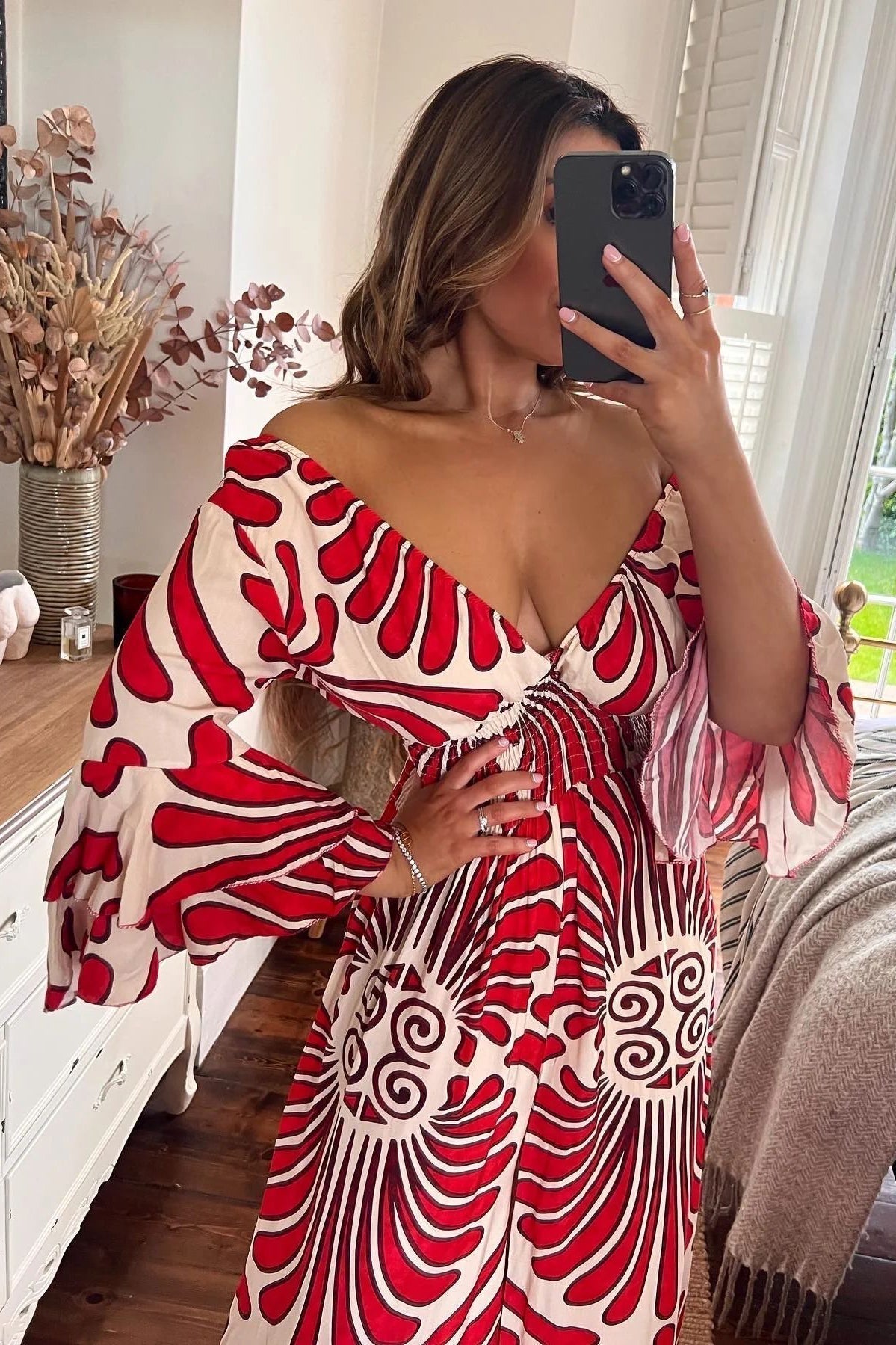 💃Hot Sale🔥Vintage Floral Ruffle Sleeve Jumpsuit