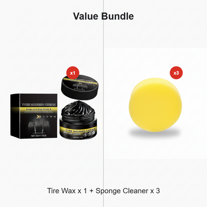 ✨ Tire wax – restores black gloss, blocks UV, repels dirt. Easy & quick!