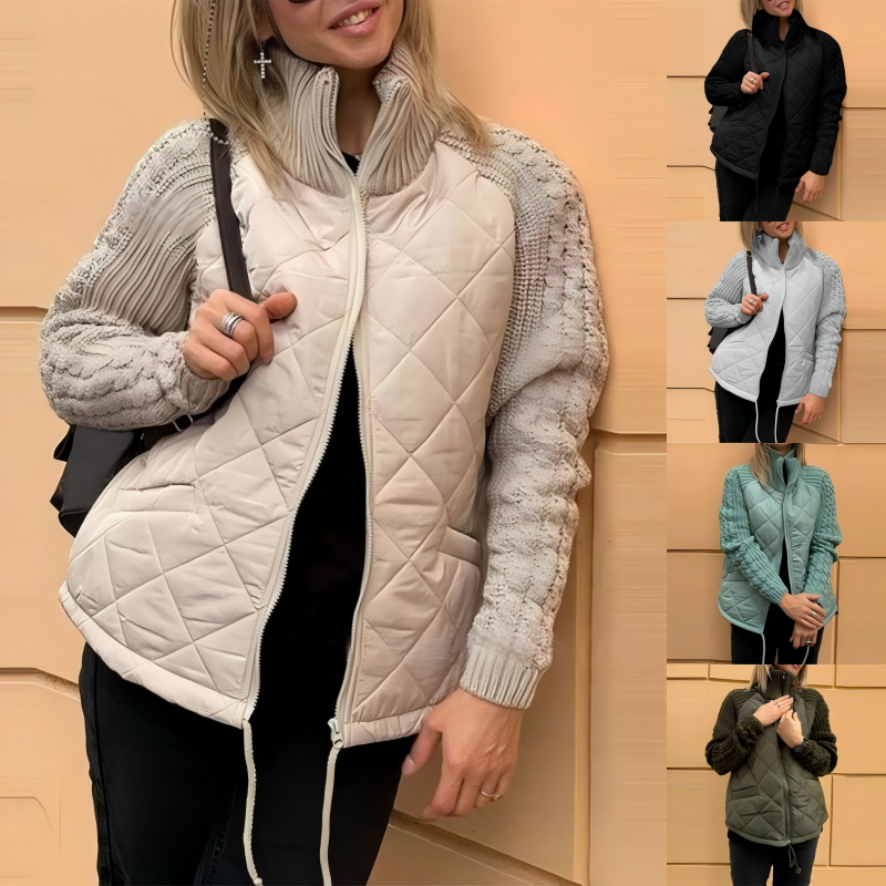 ✨2026 Collection at 50% OFF & FREE SHIPPING🎁Women's Knit Patchwork Puffy Jacket