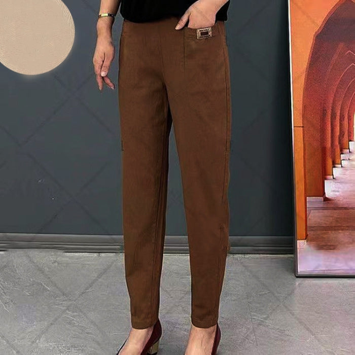 🔥 2026 Fresh Drops | Flat 50% OFF Today! 💸💕Women's Elastic Waist Cotton Pants