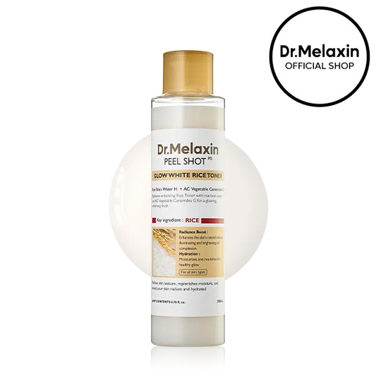 [Dr.Melaxin Official] Peel Shot Glow Rice Toner | Skin Texture, Hydration, Soothing | Korean Cosmetics | 6.76 fl.oz.