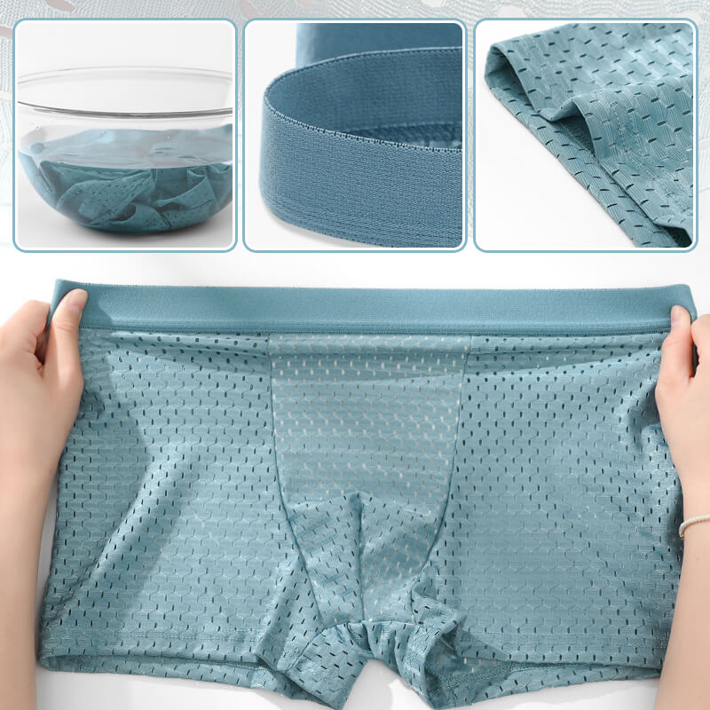 🎉 2026 Sale — Over 30,000 Sold! 💞 Ice Silk Cool mesh boxer shorts