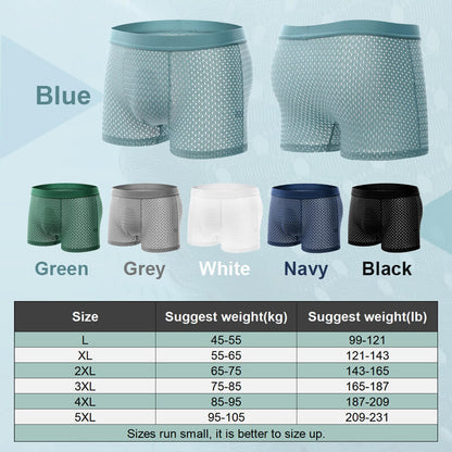 🎉 2026 Sale — Over 30,000 Sold! 💞 Ice Silk Cool mesh boxer shorts