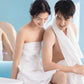 Vacuum compression portable bath towel
