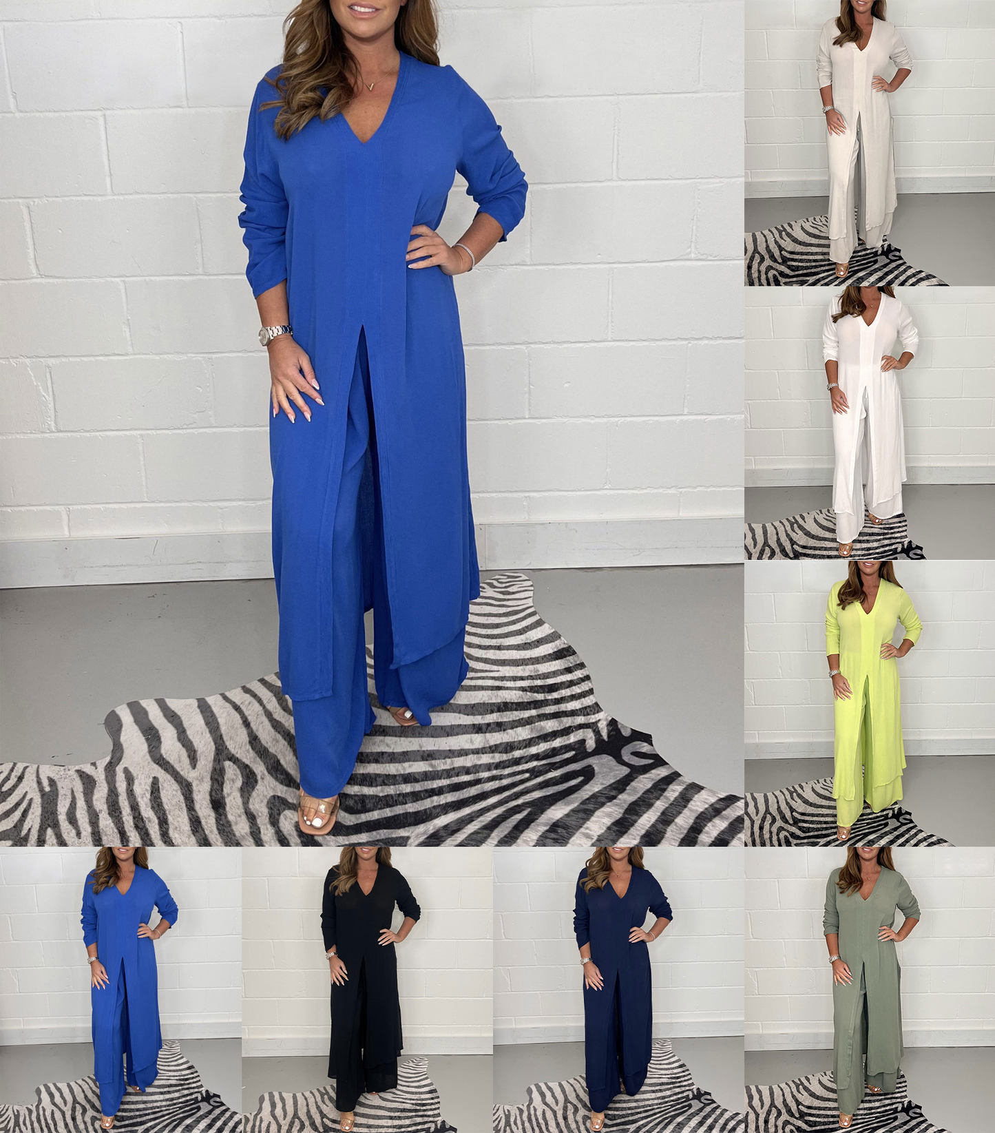 💃2026 Hot Sale 50% OFF⏳Two Piece Casual Long Top and Casual Trousers😍
