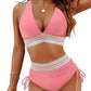 📢Clearance Sale-60% OFF🏖️High Waisted Tummy Control Color Block Bikini Sets