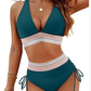 📢Clearance Sale-60% OFF🏖️High Waisted Tummy Control Color Block Bikini Sets