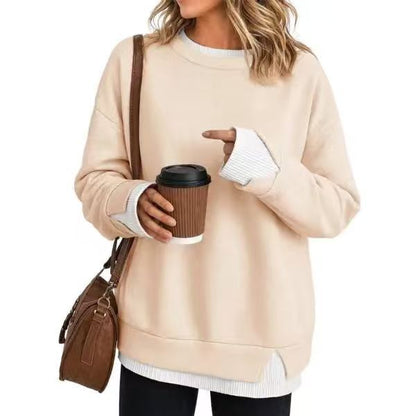🌻50% OFF FLASH SALE! ✨💗Women's Loose Faux Two-Piece Sweatshirt 