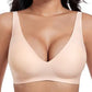 🌸💕Jelly Wireless Womens Comfortable Wireless Bras Push Up Bralettes Seamless Tshirts Bras Deep V Everyday Bras