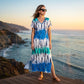 🎉 LIMITED TIME 50% OFF! 👗 Women’s Tie Dye V Neck Maxi Dress – Summer Vacation Outfit 🌈