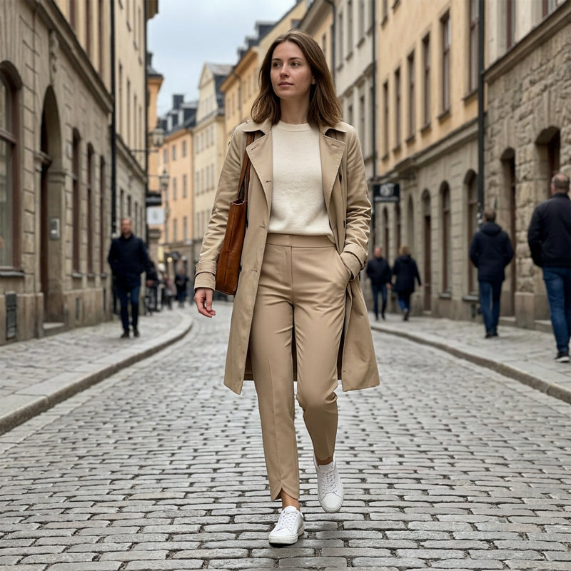 🥳2026 HOT SALE 50% Off🥳💞Women's High‑Waisted Elastic Pants with Zipper Pockets – Stretchy Wrinkle‑Resistant Cropped Trousers
