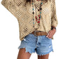 🏖️2026 Hot Sale 50% OFF🏝️👚Women’s Bohemian-Inspired Beige Crochet Top with V-Neck✨