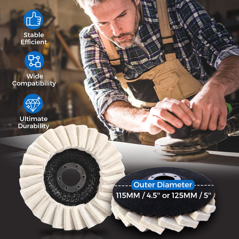 ⚙️ Wool Felt Flap Polishing Disc – High-Performance, Fine Polishing & Long-Lasting Use ✨