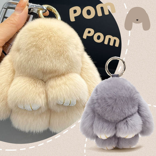 💎 BUY 1 GET 1 FREE! 💎 Handmade Soft Bunny PomPom Charms – Fluffy, Cute & Perfect for Bags, Keys & Gifts