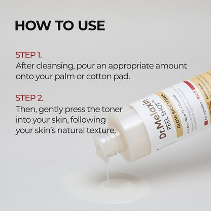 [Dr.Melaxin [Oficial] Peel Shot Glow Rice Toner | Textura pielii, hidratare, calmare | Cosmetice coreene | 6,76 fl.oz.