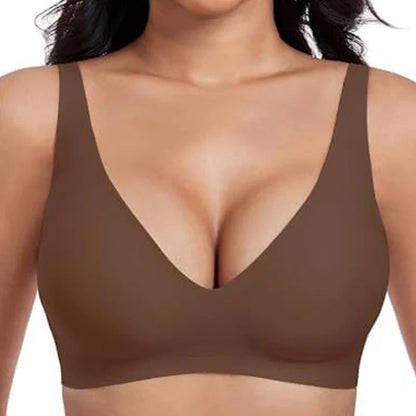 Women Jelly Bras Wirefree Full Coverage No Underwire Everyday Bras Comfortable Wireless Padded Tshirt Bra