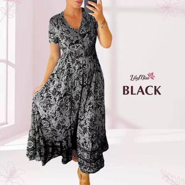 💃Hot Sale - 50% OFF! 🔥Floral print v-neck dress