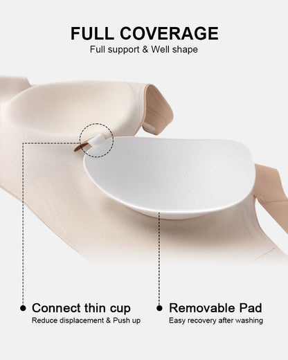 Soft Full-Coverage Push-Up Seamless Wireless Bra
