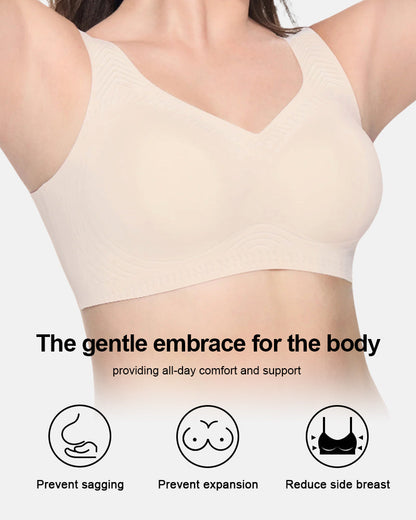Soft Full-Coverage Push-Up Seamless Wireless Bra