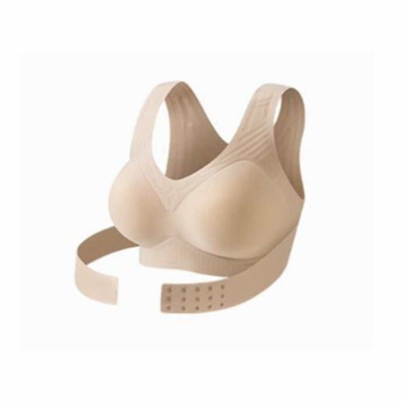 Hot Sale 50% OFF!🌸Women’s Beige Wireless Bra, Soft Breathable Non-removable Moulded Cups, Yoga Fitness Sportswear for Gym & Daily Training