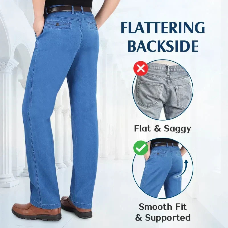 💎 60% OFF! 💎 Men's Slim Fit Hip-Lifting Jeans – High Waist, Straight Cut & All-Day Comfort for a Sharper Silhouette 👖🔥