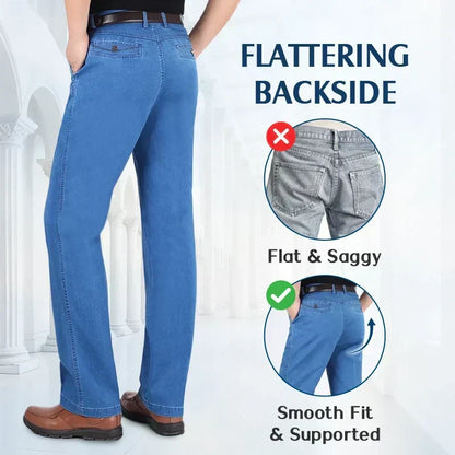 💎 60% OFF! 💎 Men's Slim Fit Hip-Lifting Jeans – High Waist, Straight Cut & All-Day Comfort for a Sharper Silhouette 👖🔥