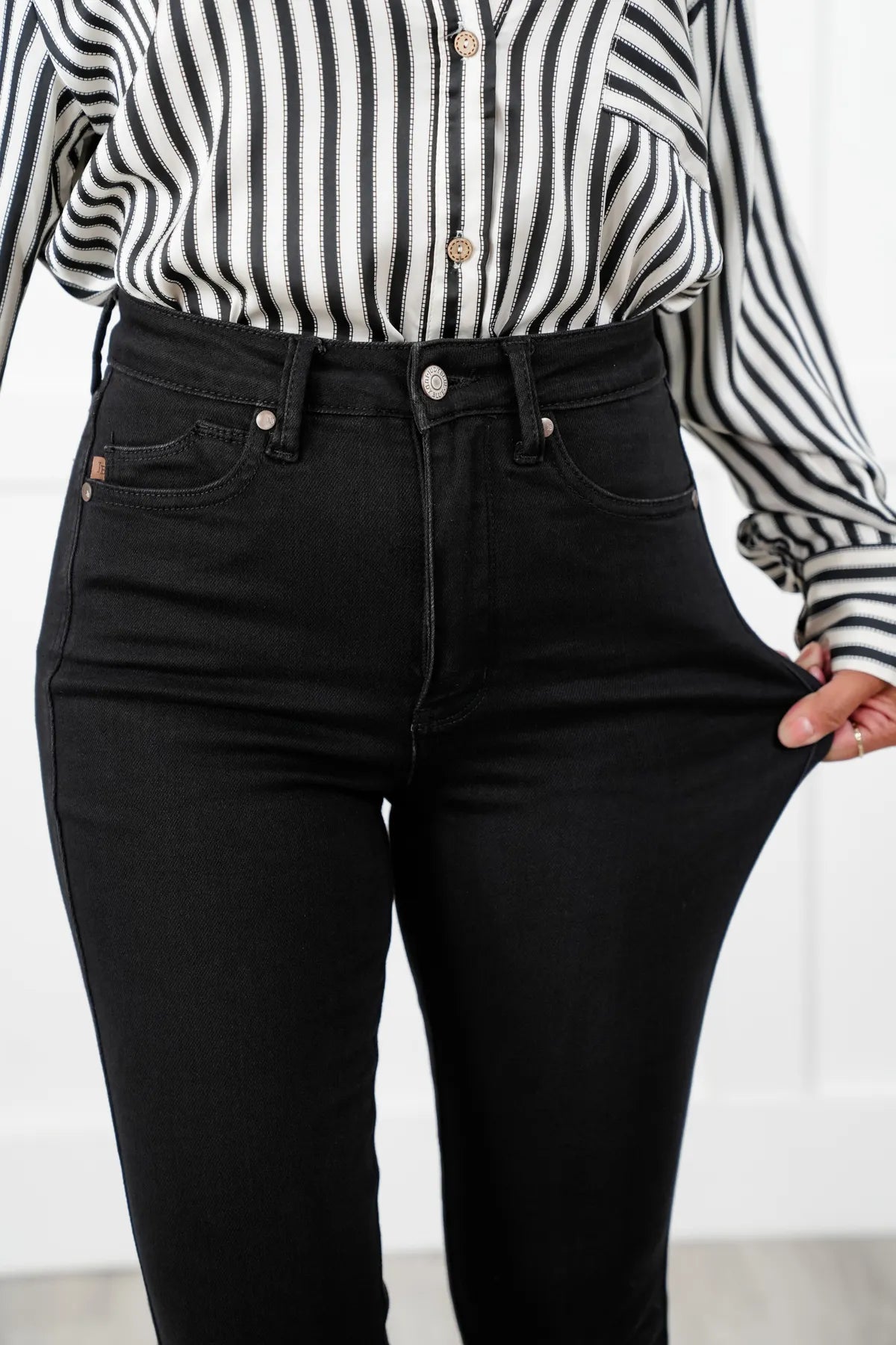 🔥 HOT SALE ！！！👖 Tummy Control Cuffed Slim Fit Jeans