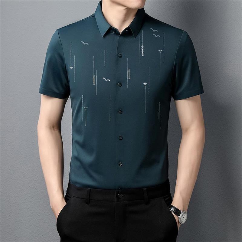 Camisa verano seda antiarrugas