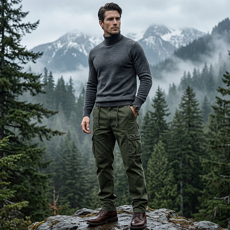 Built for Men Who Do More Than Sit Around! Men's Cotton Tactical Cargo Pants with Stretch-Friendly Comfort, Practical Multi-Pocket Storage & a Rugged Outdoor Look — From Weekend Adventures to Everyday Work! 💪