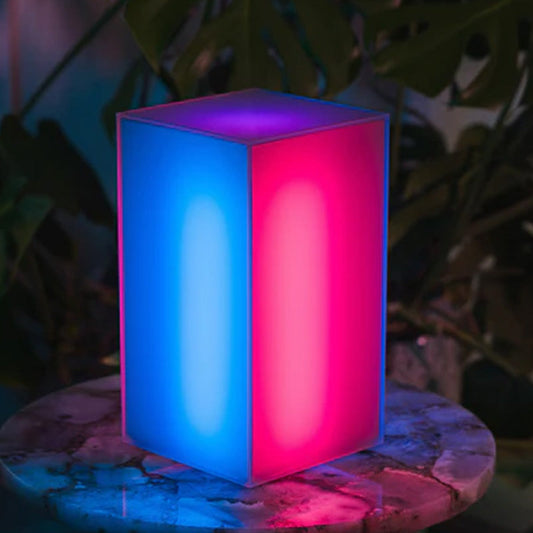 Colorful LED Cube Night Light: Rechargeable & Remote Control