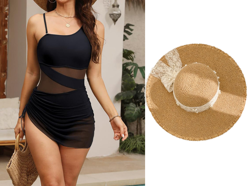 💎 50% OFF! 💎 Women's Sexy One-Piece Swim Dress – Ruched Slim Fit, High-Waisted Tummy Control & Sheer Mesh Detail 🩱✨