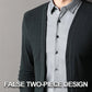 🔥50% OFF!✨Men's fake two-piece shirt collar knitted cardigan